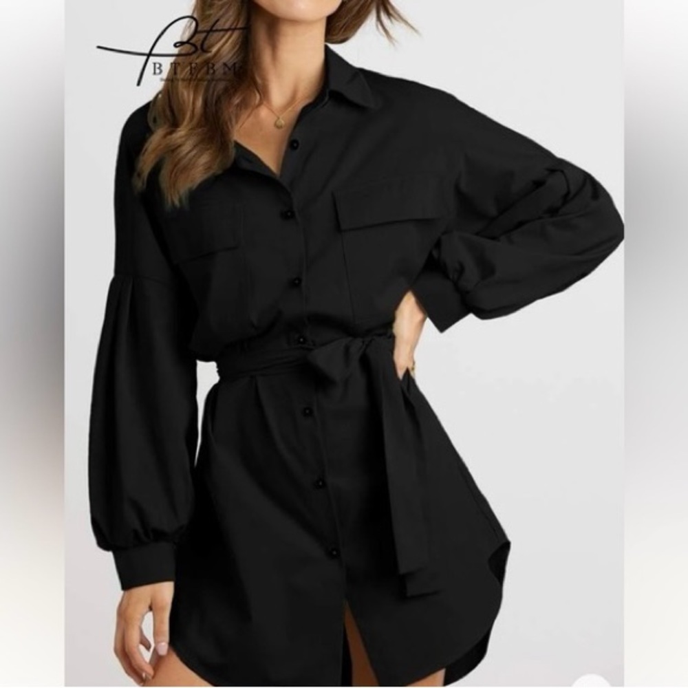 Bloom Black Long Sleeve Dress